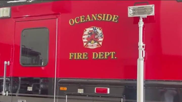 Vehicle catches fire in Oceanside garage