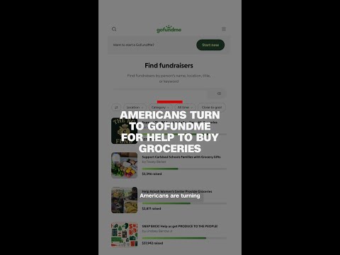 Americans turn to GoFundMe for help to buy groceries