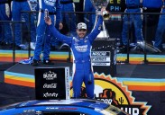 Kyle Larson wins 2nd NASCAR championship, denying Denny Hamlin in overtime