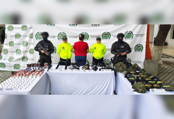 Capturada mujer con 16 armas de fuego en Aracataca