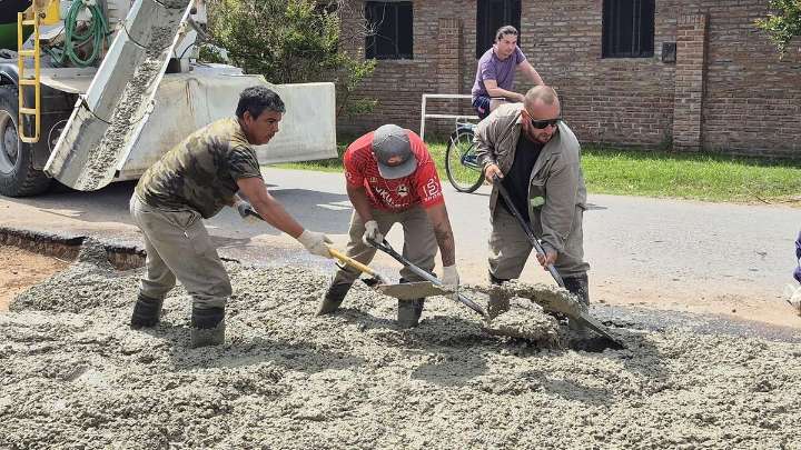La Municipalidad de Roldán avanza con obras de pavimentación