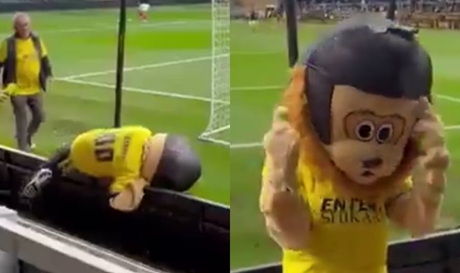 No podía mantenerse de pie: expulsan a la mascota de un equipo de fútbol por presentarse ebria e increpar a hinchas