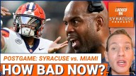 REACTION: Syracuse Football SLAUGHTERED at Miami | What's the QB PLAN Moving Forward for Fran Brown?