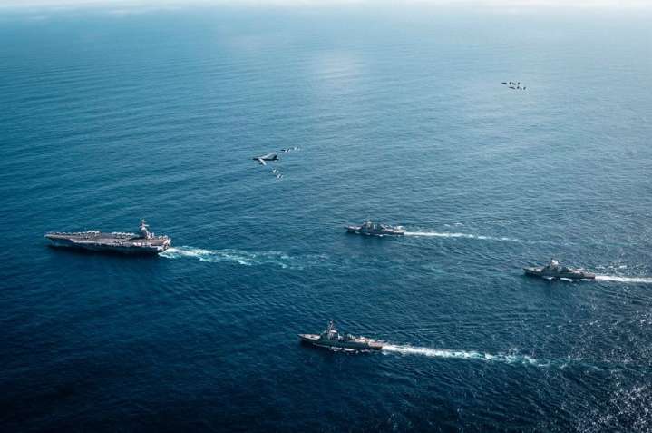 EEUU revela las primeras imágenes del portaaviones USS Gerald R. Ford, que se incorpora a la lucha contra narcoterroristas