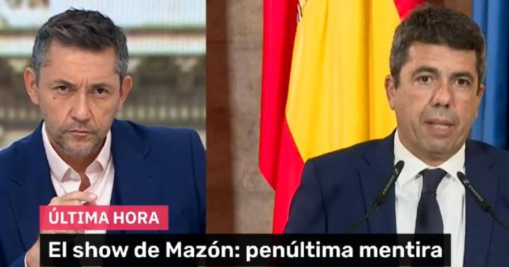 El programa de Javier Ruiz utiliza a Mazón como cortina de humo en el día de la declaración del fiscal general