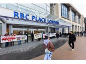 Four more charged in London defence conference protest: Police