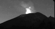 Eerie footage shows 'UFO' flying above active volcano before vanishing
