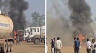 MP News: Fire Breaks Out In Parked Gas Tanker In Guna; People Run For Safety-