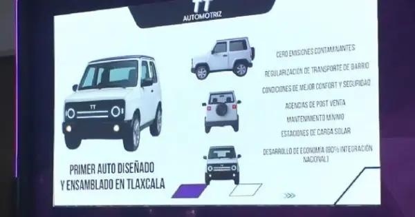 Tlaxcala revela su primer auto eléctrico de 100 mil pesos