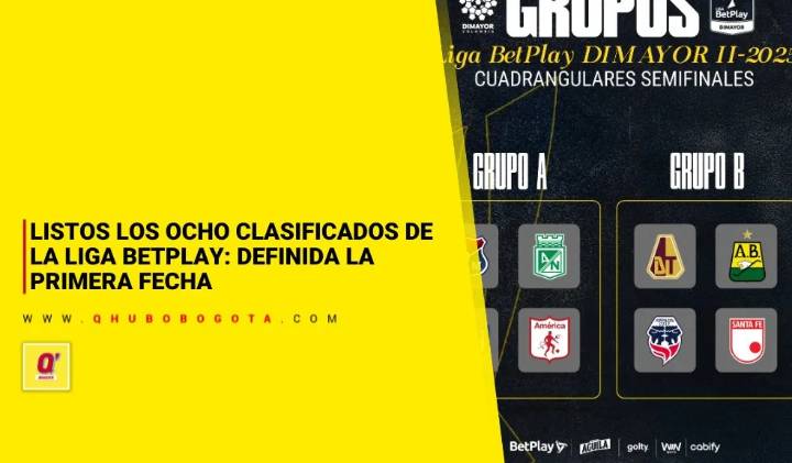 Listos los ocho clasificados de la Liga BetPlay: definida la primera fecha