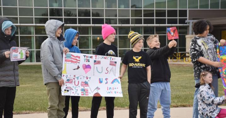 PHOTOS: Veterans parade at W-SR Middle School