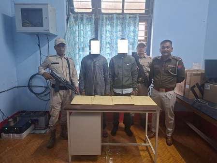 Security forces recover arms, arrest two drug peddlers in Manipur