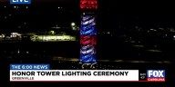 Honor Tower lights up for first time in Greenville County