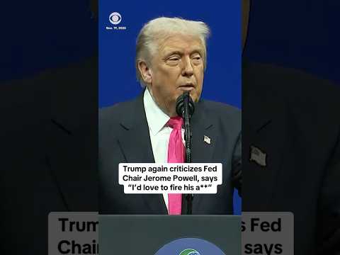 Trump again criticizes Fed Chair Jerome Powell, says "I'd love to fire his a**" #shorts