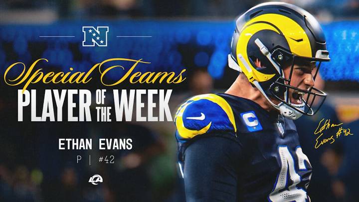 Ethan Evans named NFC Special Teams Player of the Week for Week 11