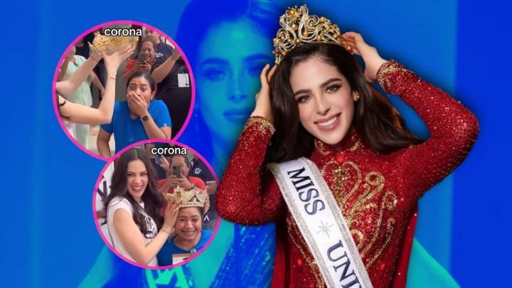 Fátima Bosch sorprende a una enfermera al ponerle la corona de Miss Universo y cantarle en su cumpleaños