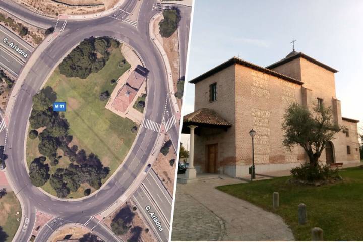 En Barajas hay una ermita barroca aislada en mitad de una glorieta. La pregunta es cómo diablos ha llegado ahí