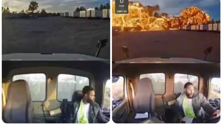 El video viral que muestra el impacto de avión de carga en Estados Unidos: vuelca y explota a pocos metros de un camión