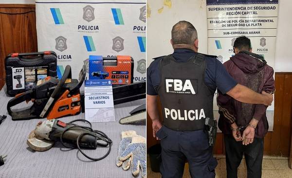 Bicichorro se robó una motosierra y varias herramientas en La Plata