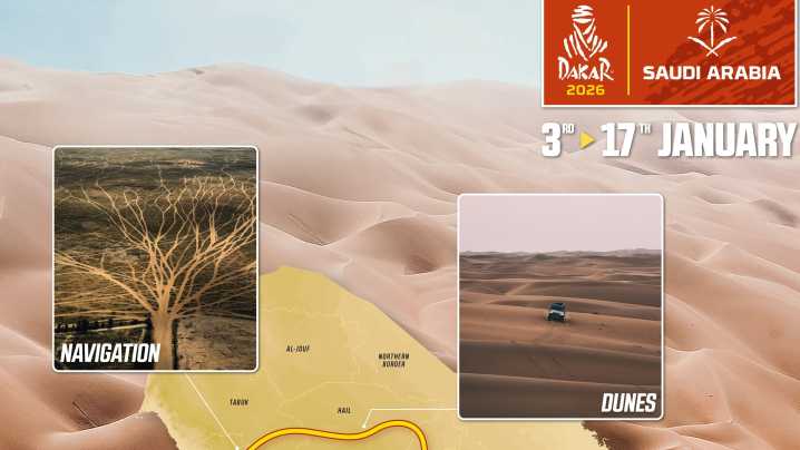 El Dakar 2026 presenta un recorrido clásico con salida y llegada en Yanbu y dos etapas maratón