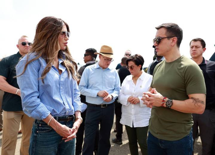 Daniel Noboa comenta que habló con Kristi Noem sobre reforzar la seguridad en Guayaquil por tener el puerto más grande