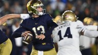 Carr throws 3 TD passes on snowy night to lead No. 10 Notre Dame past Navy, 49
