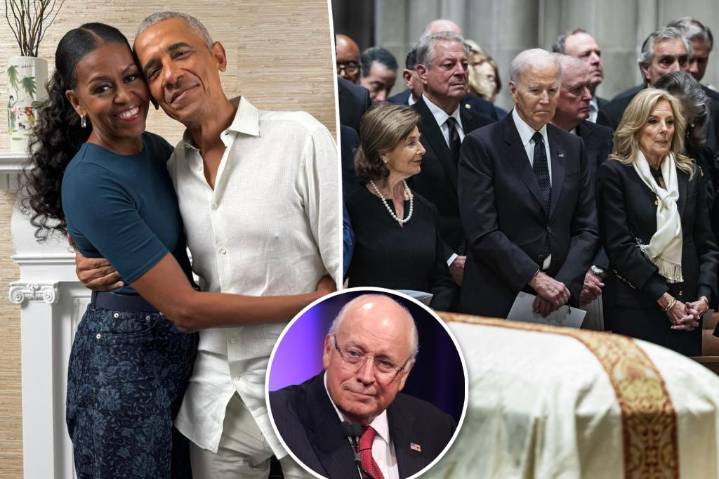 Barack, Michelle Obama skip Dick Cheney's funeral as former first lady dodges political limelight