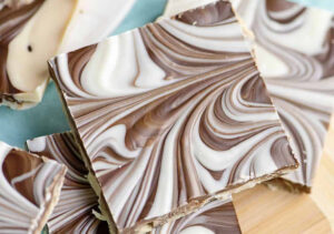 Decadently 3-ingredient rich, fudgey tiger butter