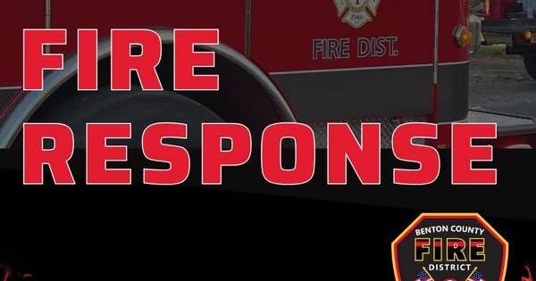 Mobile home fire threatening other structures near Benton County