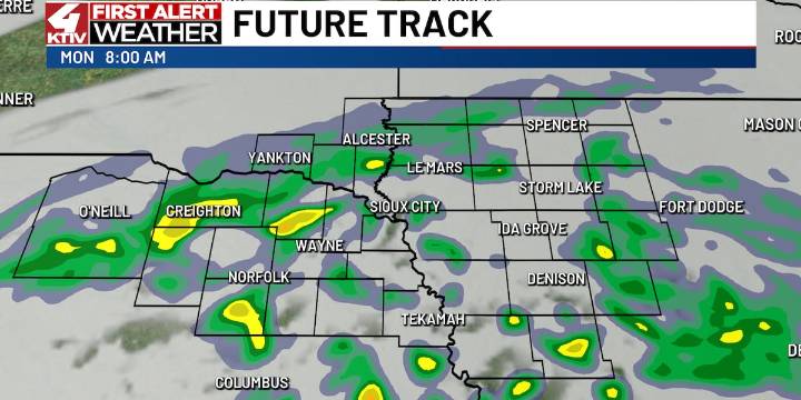 Mild Sunday, clouds increase ahead of shower chance on Monday