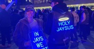 Fans light up Game 7 watch party at Nathan Phillips Square
