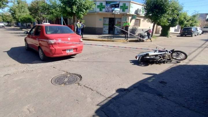 Una mujer de 71 años fue trasladada al Hospital tras un accidente de tránsito
