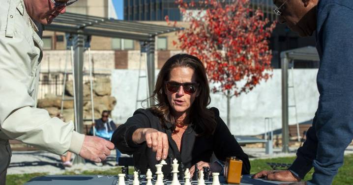 Checkmate, Charleston: New public chess tables set up at Slack Plaza