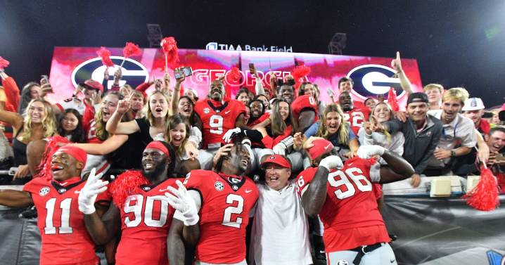Jumping in the end zone stands: An iconic Georgia