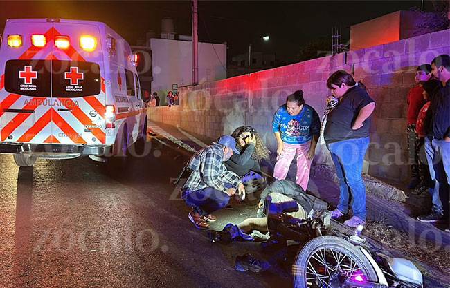Motociclista sufre fractura expuesta tras choque provocado por camioneta en Lomalinda