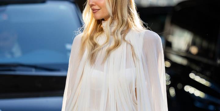 El vestido de novia, drapeado y con manga larga de Mango, que ya tiene lista de espera