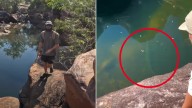 Swimmers make terrifying crocodile discovery at WA waterhole