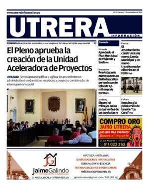 Descarga el PDF de la edición de Utrera Información en papel del 7 de noviembre de 2025 aquí