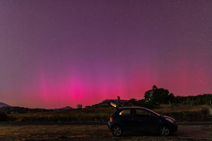 No es Islandia, son auroras boreales en La Rumorosa