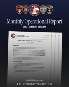 October Operational Report Released By White County Public Safety