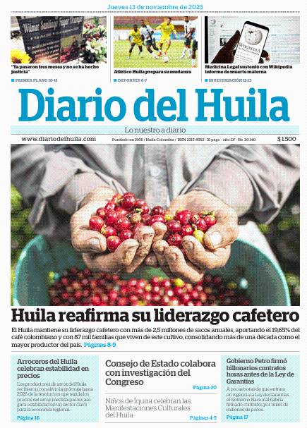 Diario del Huila 13 de noviembre de 2025