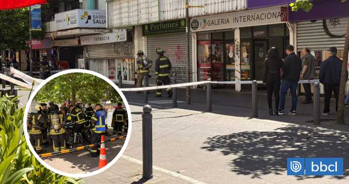 Emergencia con materiales peligrosos movilizó a Bomberos en céntrica galería de Concepción