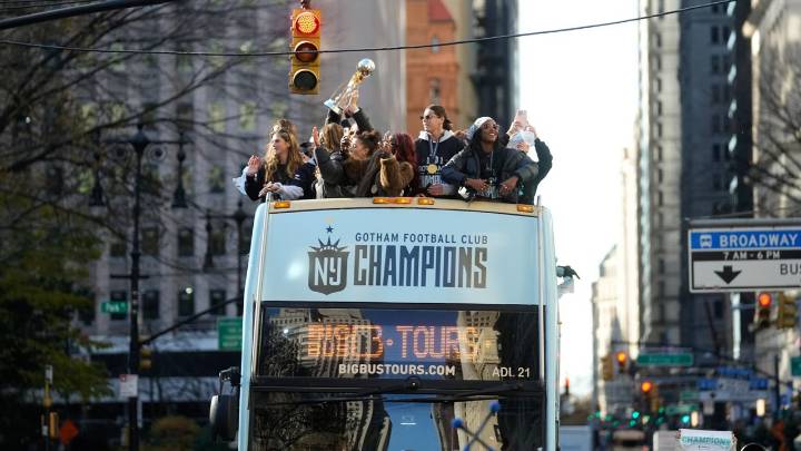 Gotham FC honored at City Hall after team's championship win