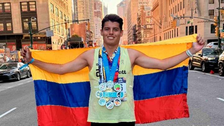 Martín Aldas, el rookie colombiano que disputó siete maratones en nueve meses, una hazaña de marca mundial