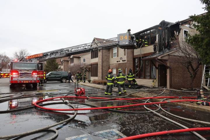 Dozen displaced by apartment fire