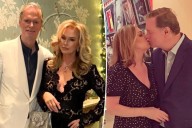 Kathy Hilton looks half her age in sultry black minidress while celebrating 46th wedding anniversary