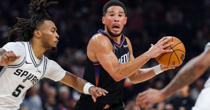Booker scores 28 and Wembanyama has off night as Suns hand Spurs their first loss, 130