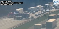 Car fire shuts down most of I-75 northbound in Cobb County