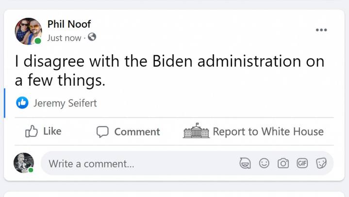 Facebook Introduces New 'Report Post To The White House' Button