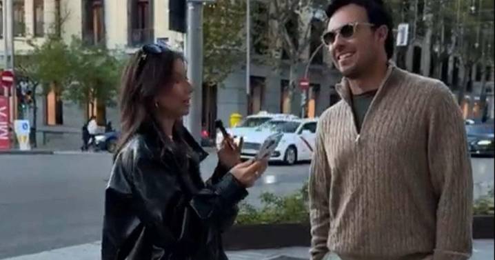 Checo Pérez protagoniza momento viral en Madrid con influencer que no sabía quién era